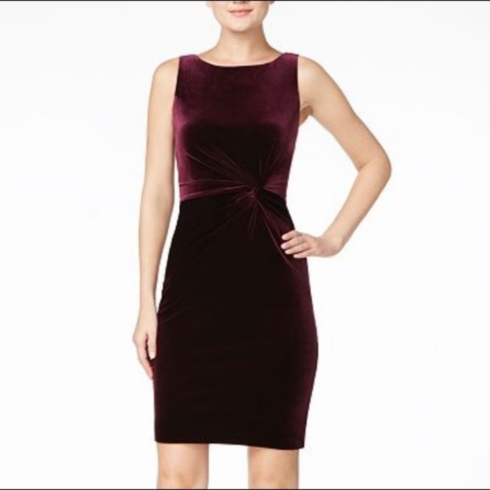 Calvin Klein Purple Velvet Dress Size 10